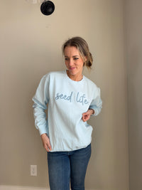 Seed Life Raised Embroidery Crewneck