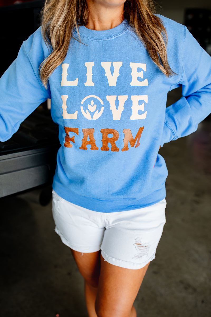 LIVE LOVE FARM Crewnecks