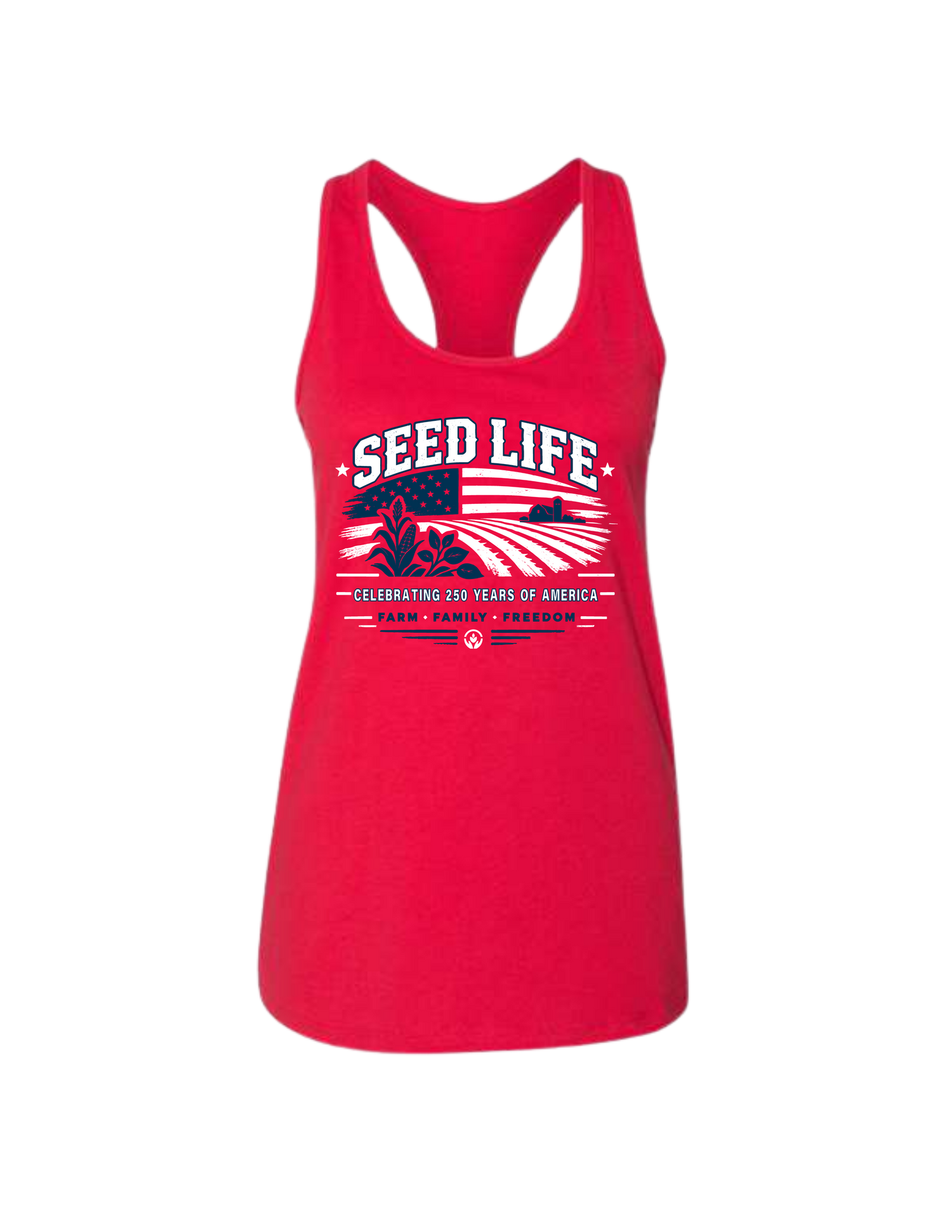 Red, White, and Seed Life Tank Tops