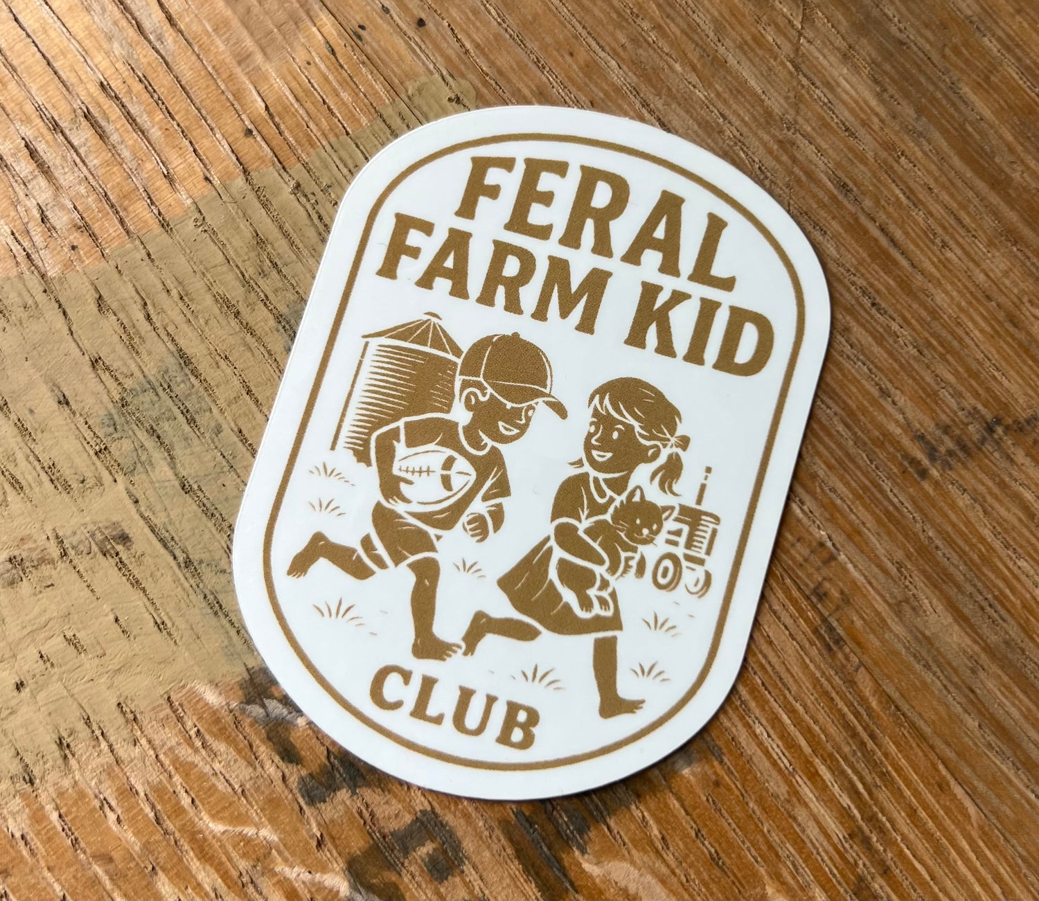 Feral Farm Kid Sticker
