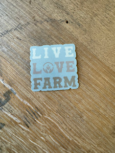 Live Love Farm Sticker