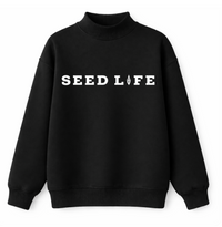 Seed Life Embroidered Mock Crewneck