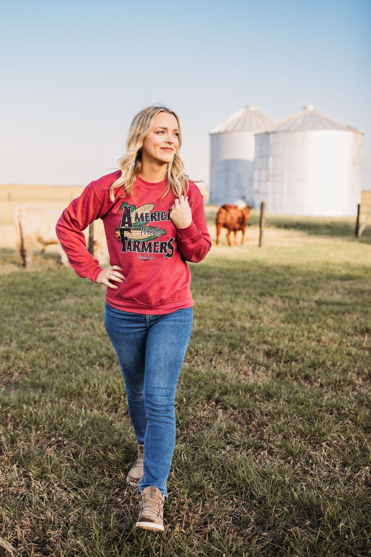 America Needs Farmers- Crewneck