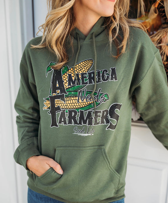 America Needs Farmers- Hoodie