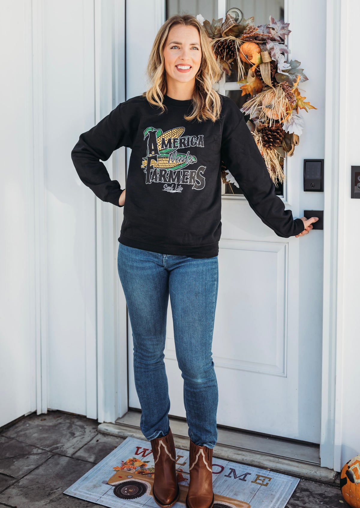 America Needs Farmers- Crewneck