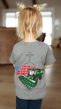 Combine + Cross + American Flag- Kids Tee