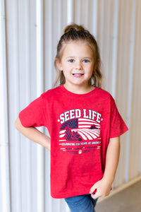 Red, White, & Seed Life Adult Tee
