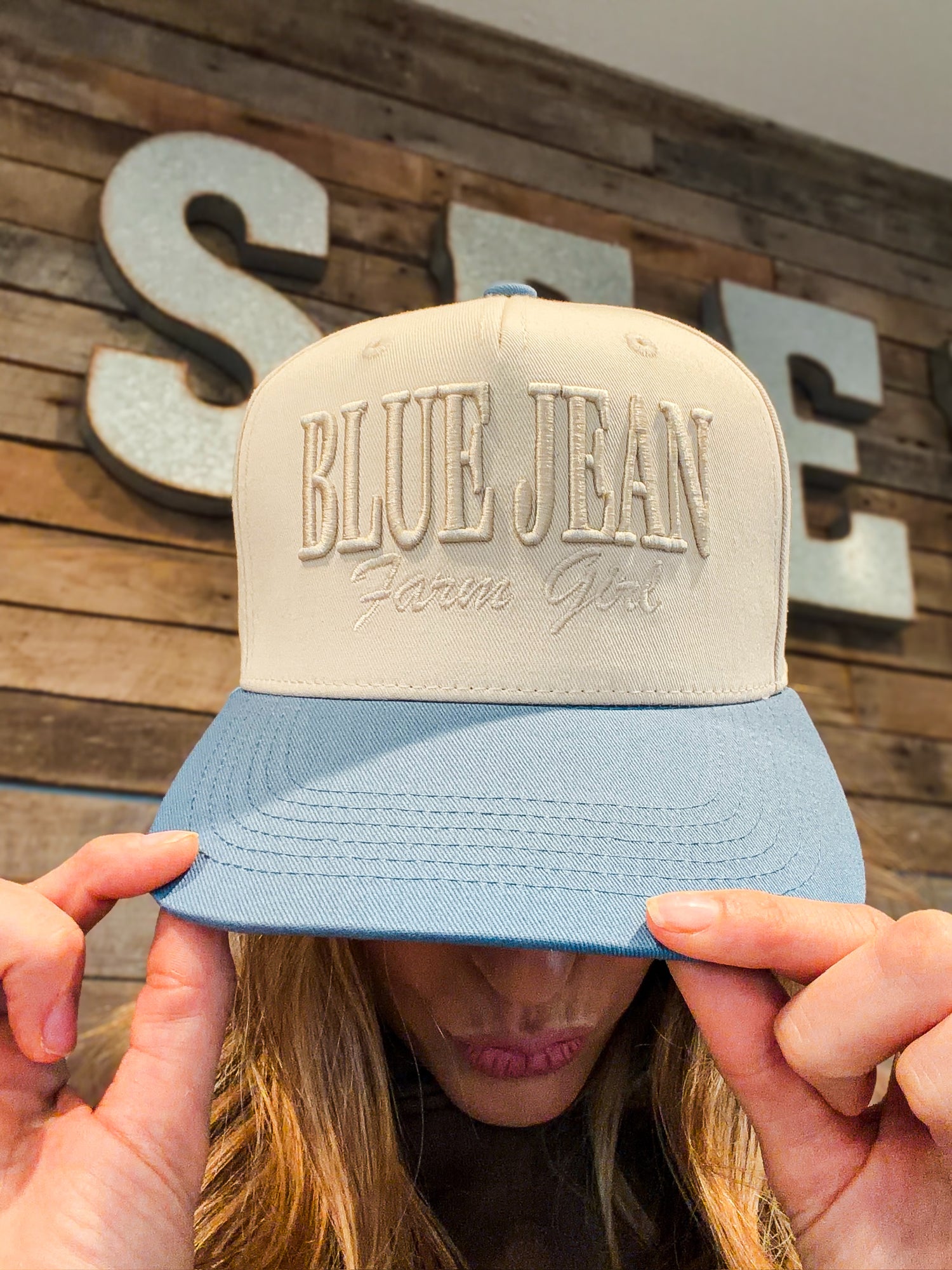 Blue Jean Farm Girl Hat