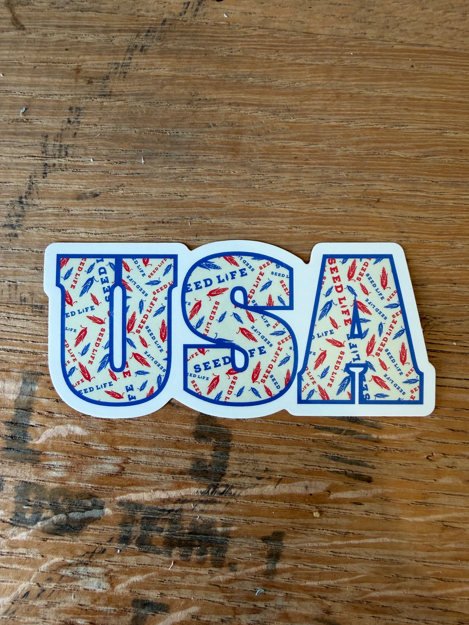 USA Block Letter Sticker
