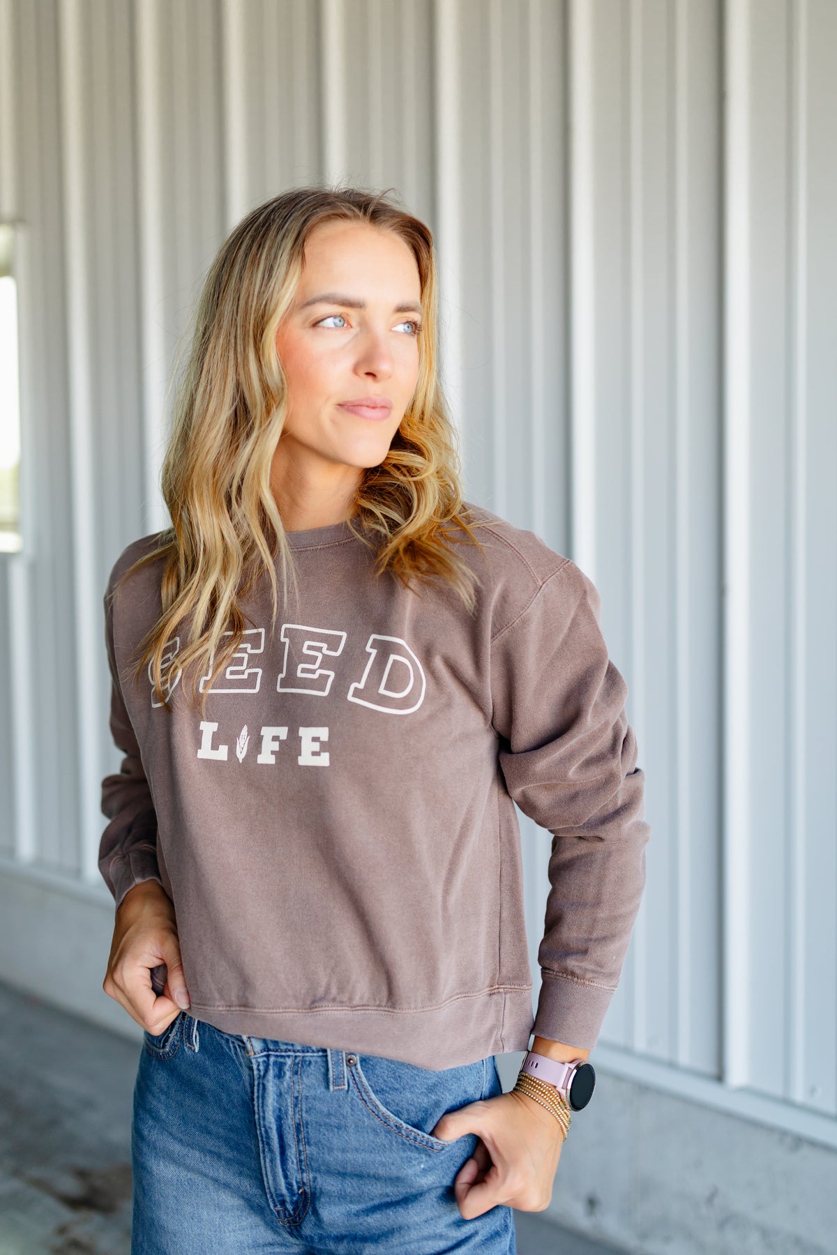 Seed Life Cropped Crewneck