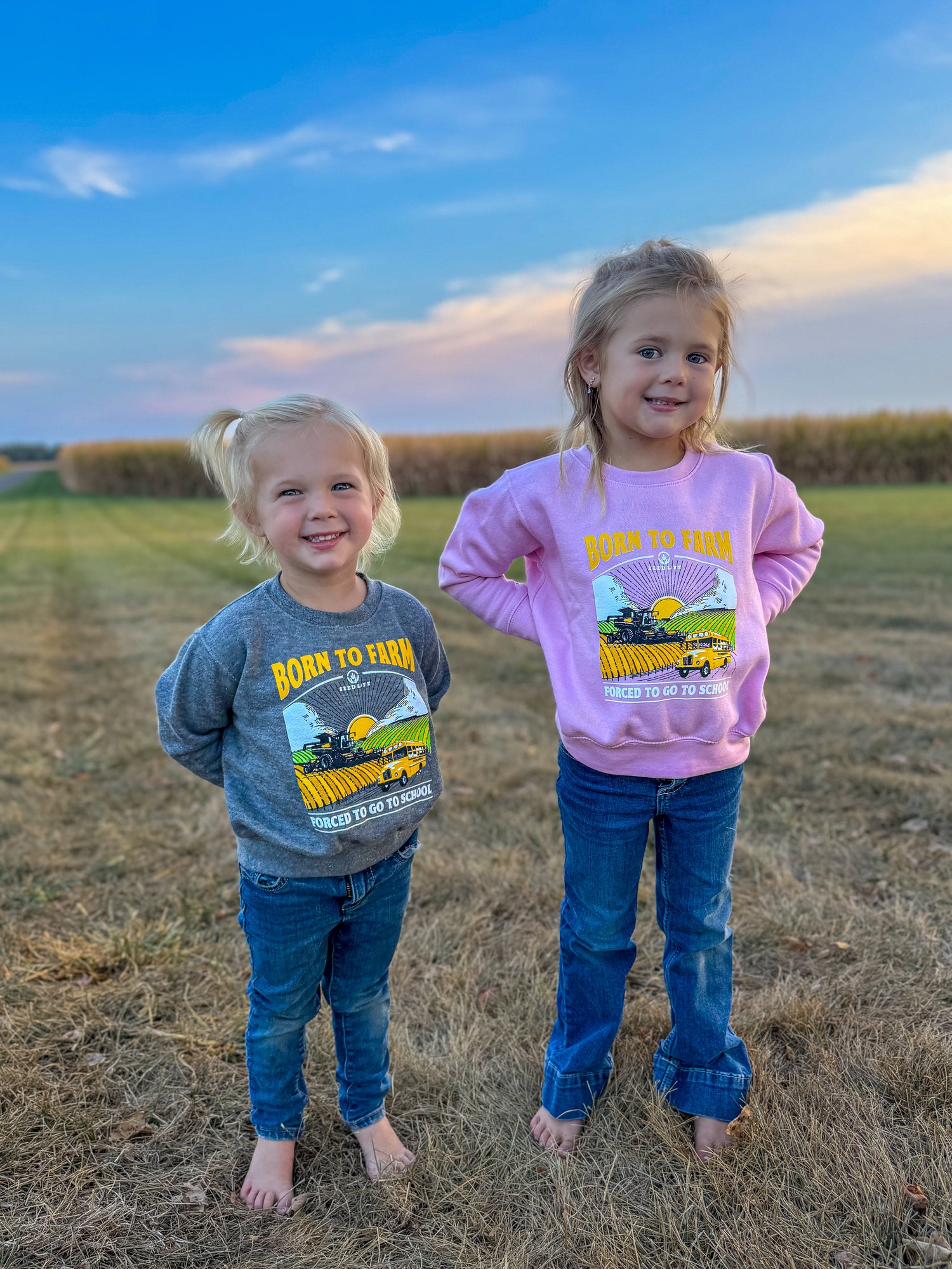 Born to Farm; Forced to go to School Crewneck