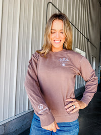 Farm Mama Embroidered Crewneck