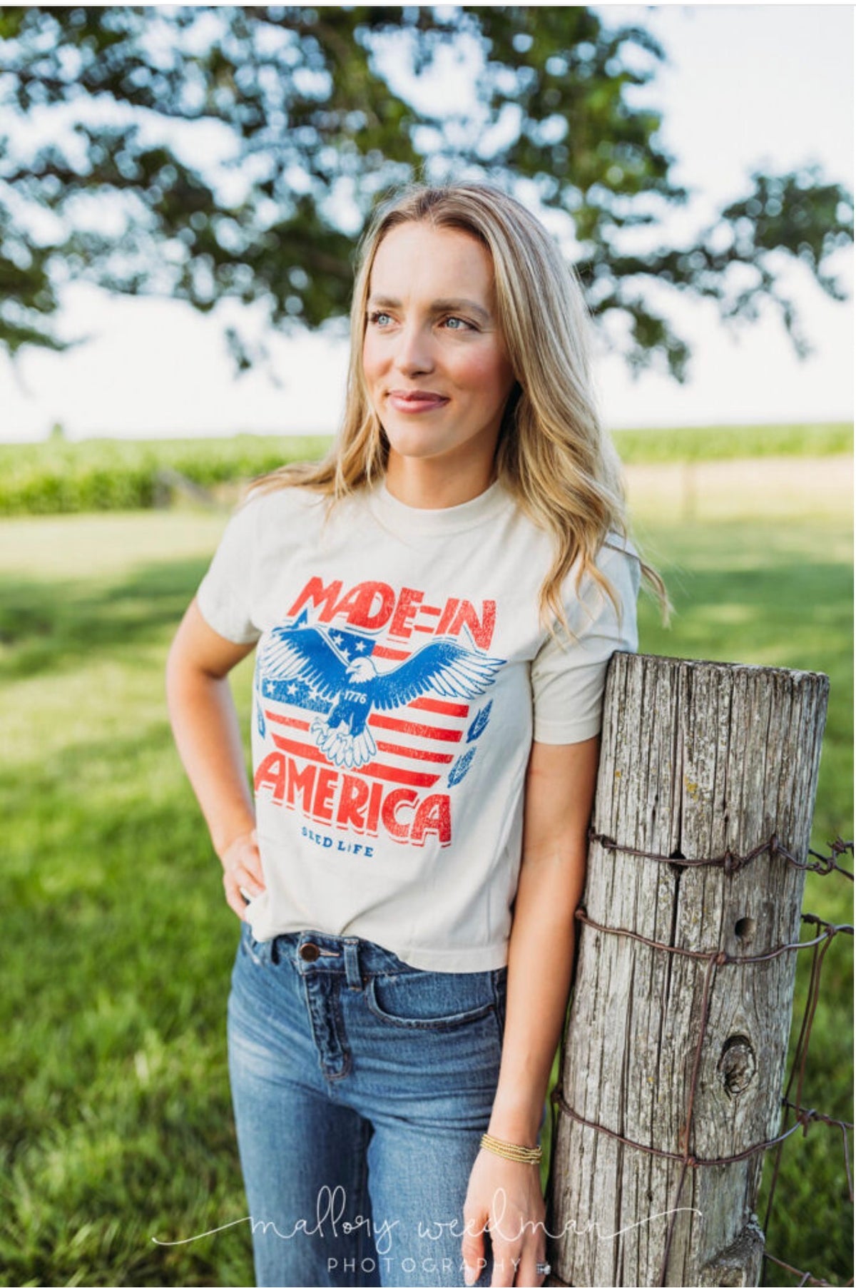 Made in America Crop Top Tee