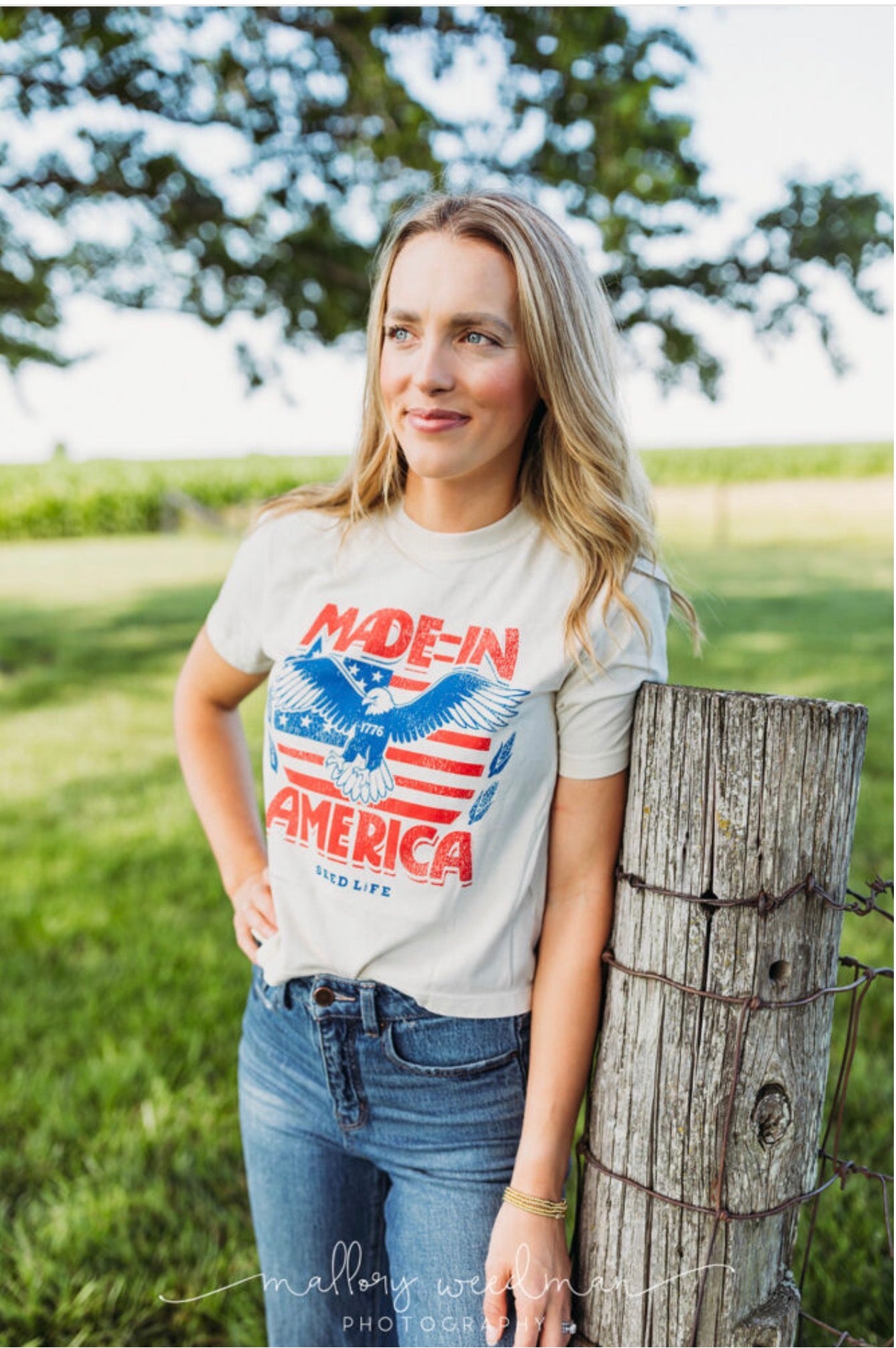 Made in America Crop Top Tee