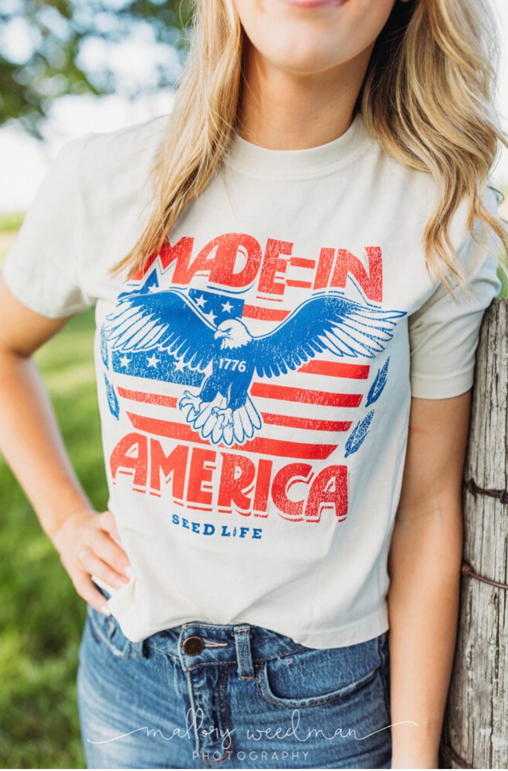 Made in America Crop Top Tee