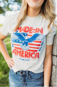 Made in America Crop Top Tee