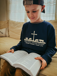 Faith First, Chores Second Crewneck- Fenner Farms