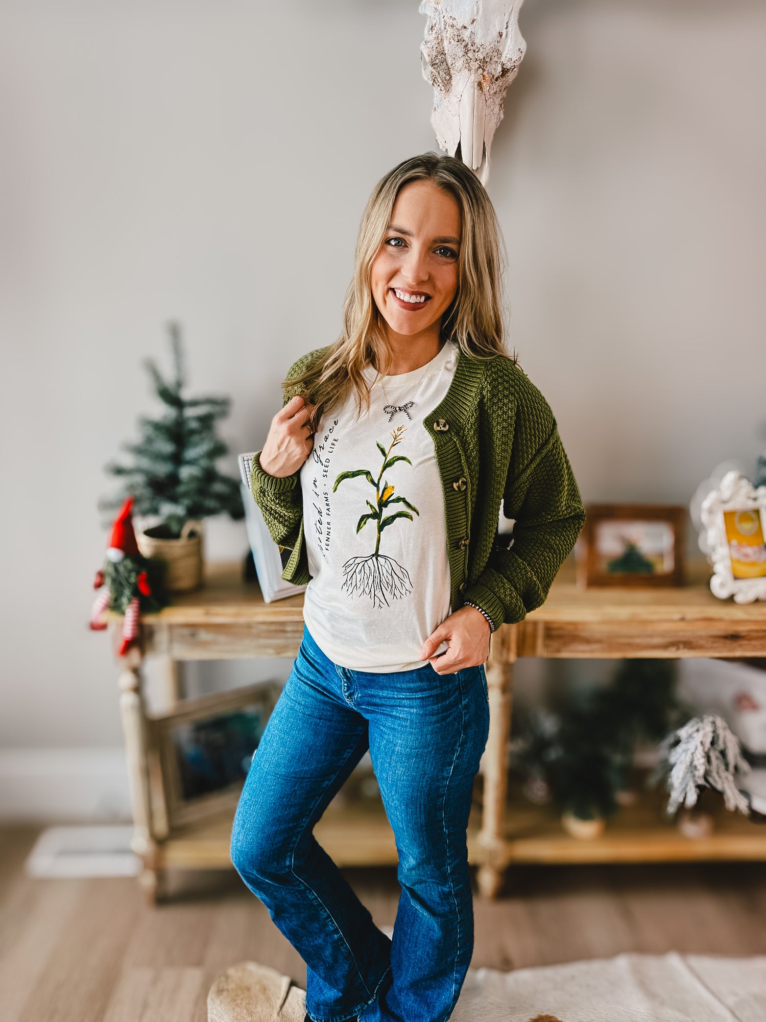 Rooted in Grace Tee- Fenner Farms