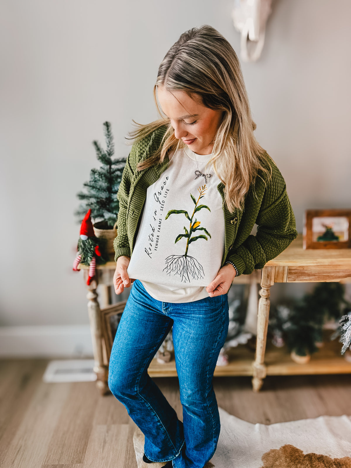 Rooted in Grace Tee- Fenner Farms